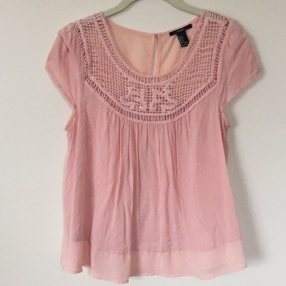 Forever 21 babydoll blush top
